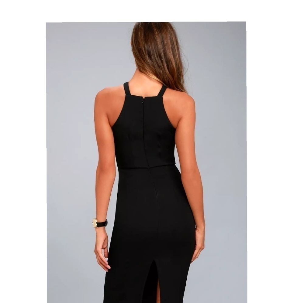 BE MY BABY BLACK BODYCON MIDI DRESS - Picture 2 of 3